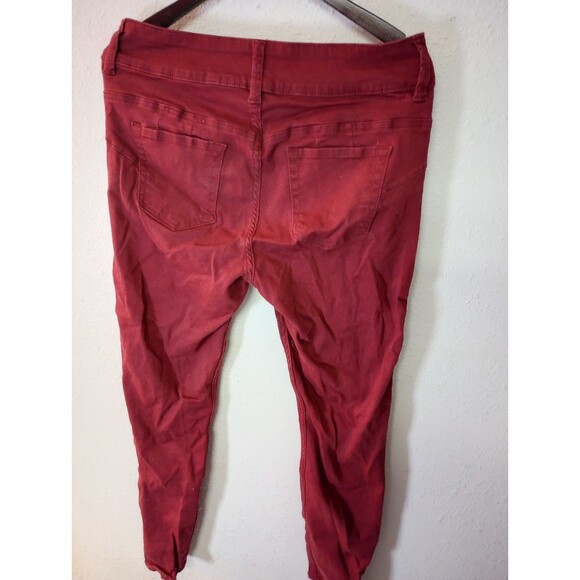 Set 4 Jeans Hot Topic 1 Burgundy Black (3) Skinny High Waist Stretch Denim Pants - Picture 5 of 16